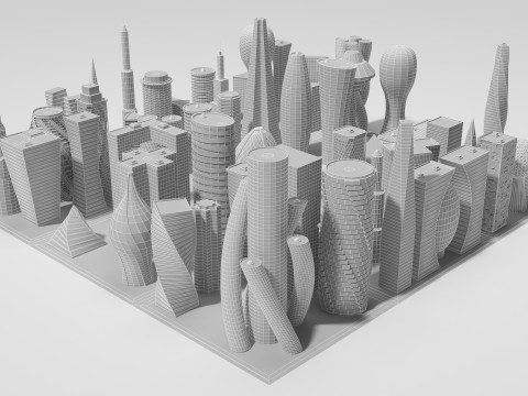 Future Building Full Set 67 Piece 3D Model