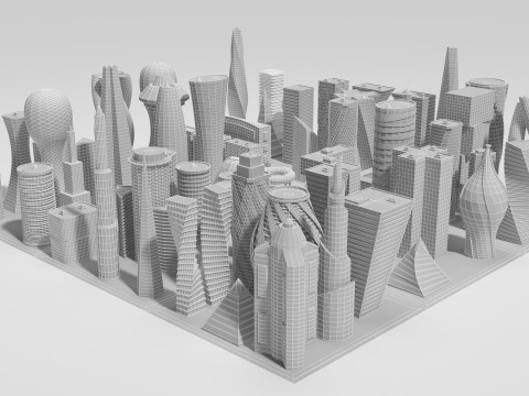 Future Building Full Set 67 Piece 3D Model