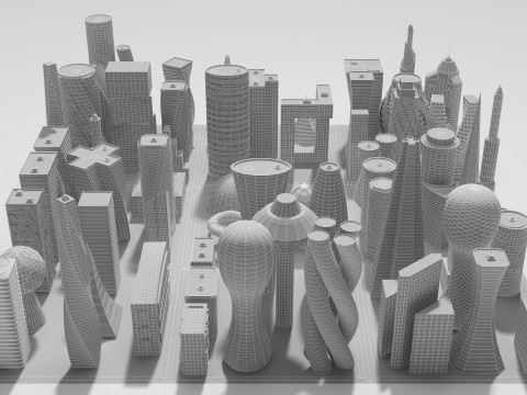 Future Building Full Set 67 Piece 3D Model