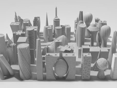 Future Building Full Set 67 Piece 3D Model