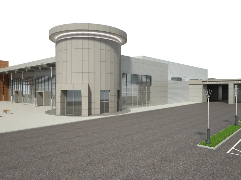 Car Showroom and Furniture 3D Model