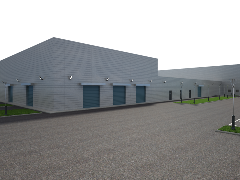 Автосалон і меблі 3D Модель