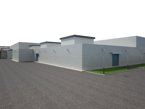 Автосалон і меблі 3D Модель