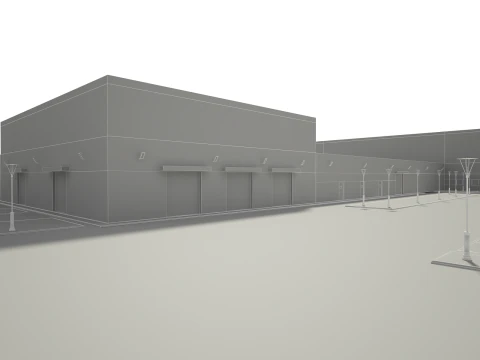 Car Showroom and Furniture 3D Model