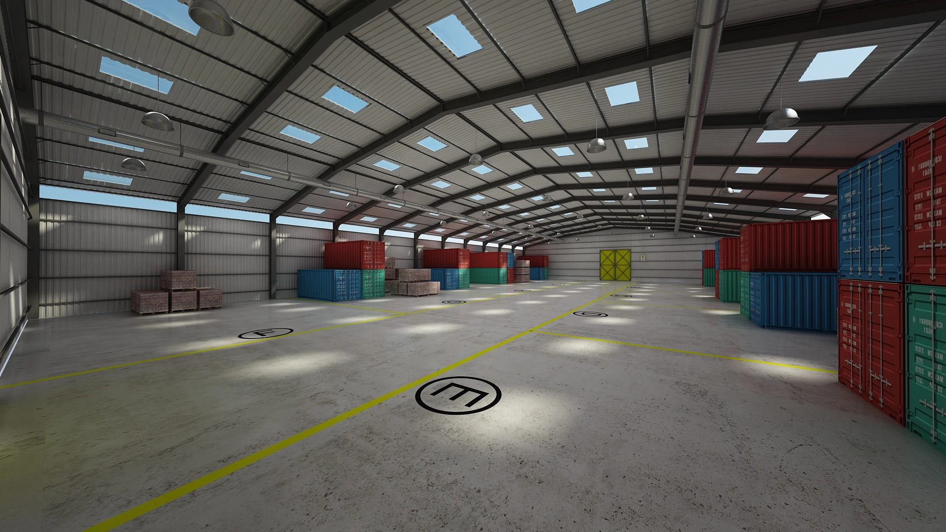 Warehouse Interior 3D Model .c4d .max .obj .3ds .fbx .stl .blend 