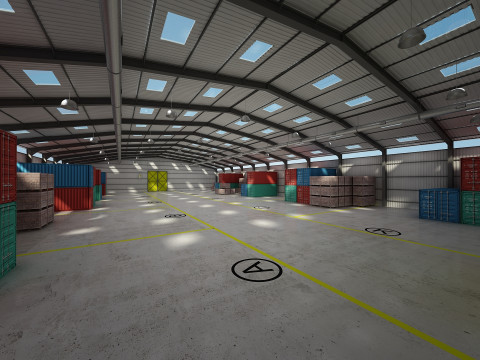 창고 인테리어 3D 모델