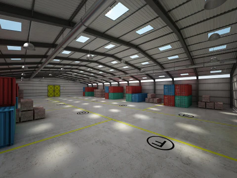 Warehouse Interior 3D Model