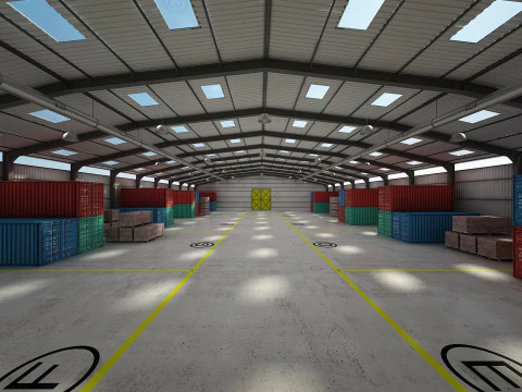 Warehouse Interior 3D Model