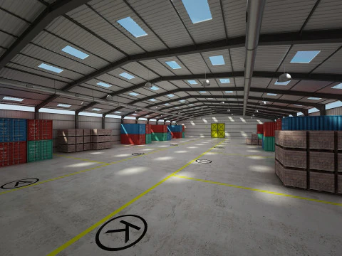 Warehouse Interior 3D Model