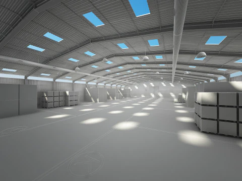 Warehouse Interior 3D Model