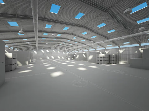 Warehouse Interior 3D Model