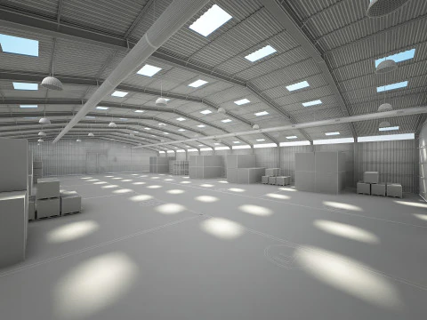 Warehouse Interior 3D Model