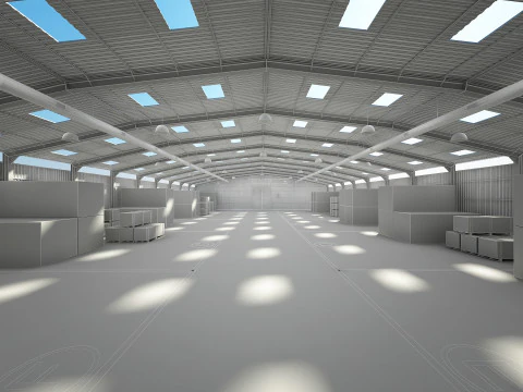 Warehouse Interior 3D Model