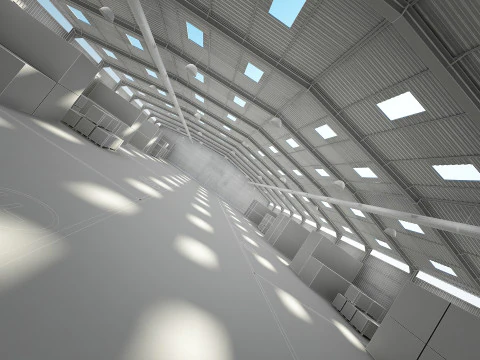 Warehouse Interior 3D Model