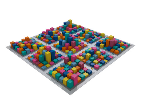 漫画の街 3Dモデル