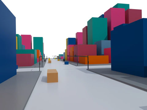 Cartoon City 3D Model
