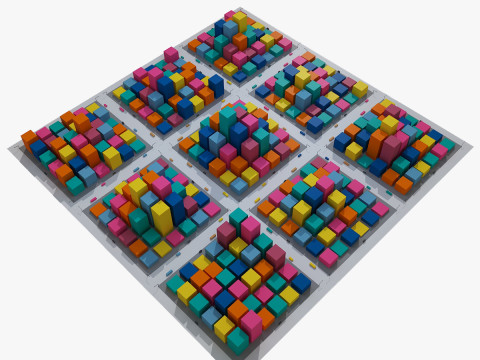 Cartoon City 3D Model