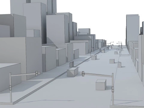 Cartoon City 3D Model
