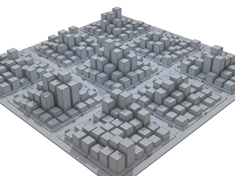 Cartoon City 3D Model