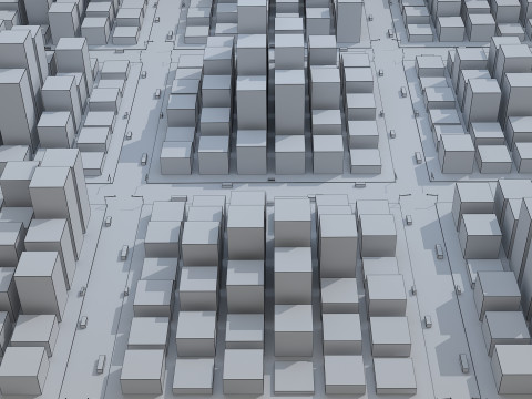 Cartoon City 3D Model