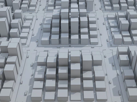 Cartoon City 3D Model