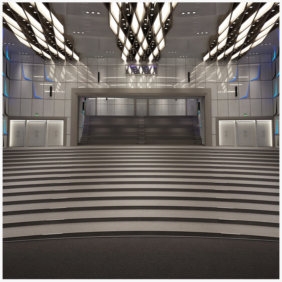 Sala Conferenze Modello 3D .c4d .max .obj .3ds .fbx .stl .blend 