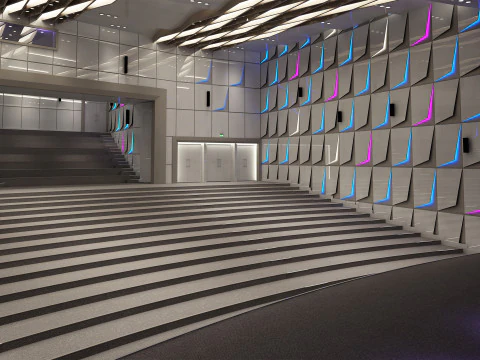 Sala Conferenze Modello 3D