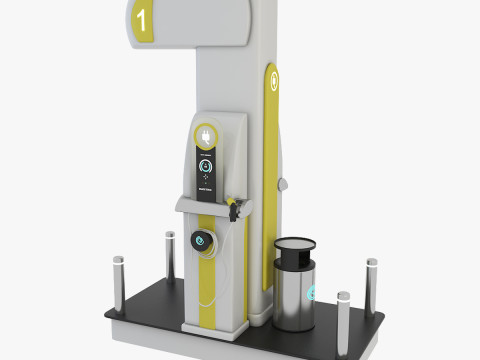 充电站 3D 模型