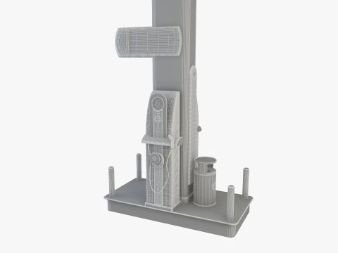 Stazione di ricarica elettrica Modello 3D