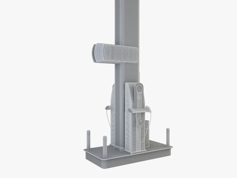 Stazione di ricarica elettrica Modello 3D