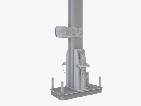 Gasoline Pump Station 3D Model