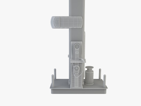 Gasoline Pump Station 3D Model