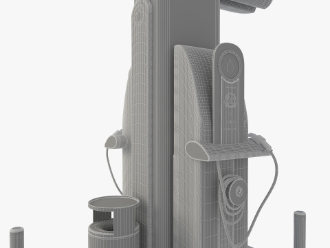 Gasoline Pump Station 3D Model