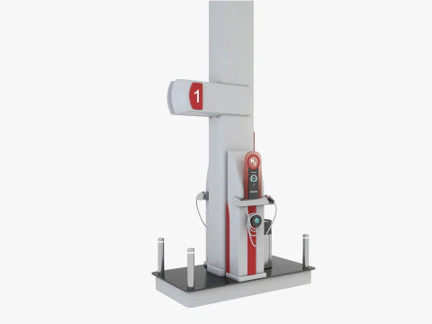 Hydrogen Gas Station 3D Model