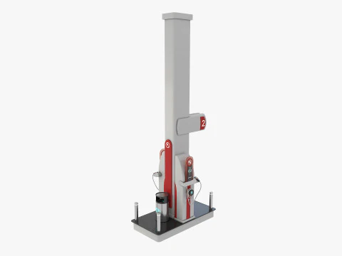 Hydrogen Gas Station 3D Model