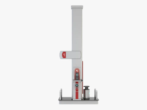 Hydrogen Gas Station 3D Model