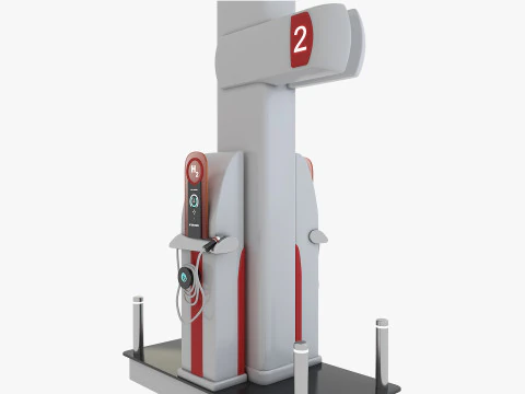 Hydrogen Gas Station 3D Model