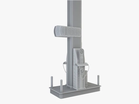 Hydrogen Gas Station 3D Model