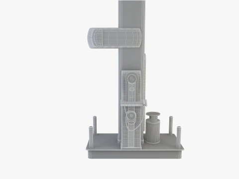Hydrogen Gas Station 3D Model