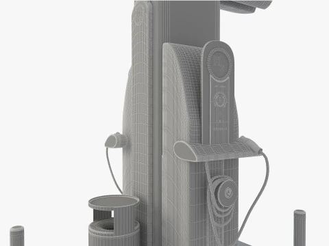 Hydrogen Gas Station 3D Model