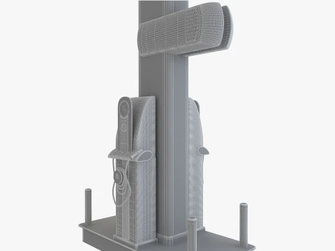 Hydrogen Gas Station 3D Model