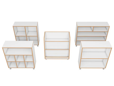 작은 캐비닛 세트 3D 모델