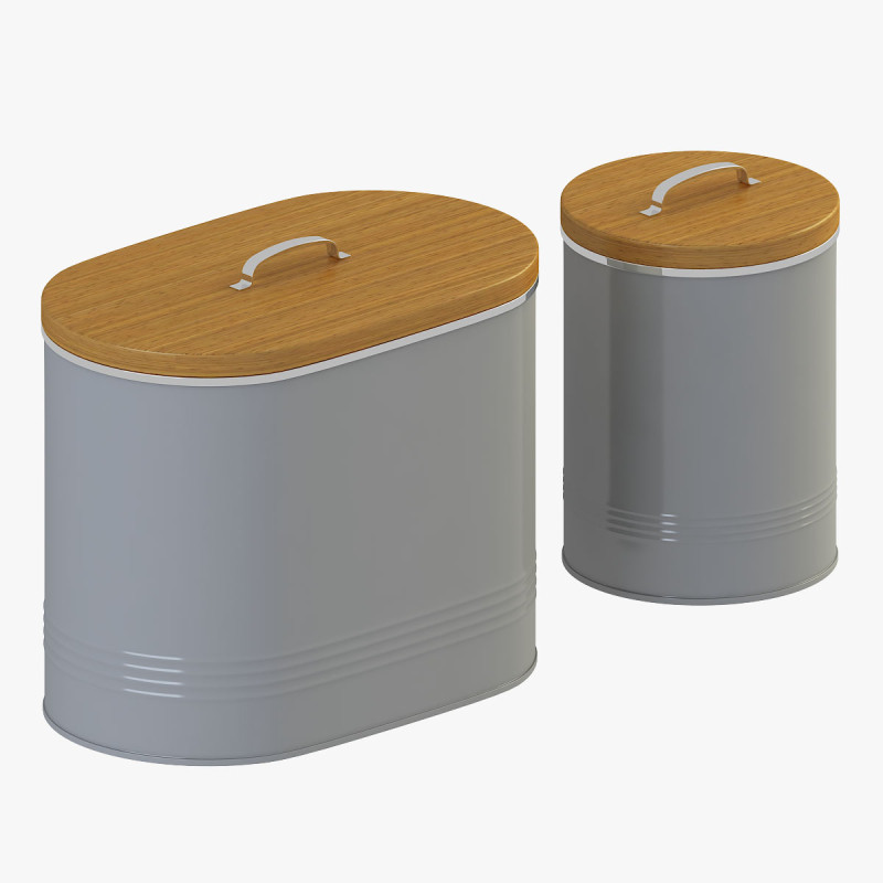 Kitchen Canister Jars 3D Model .c4d .max .obj .3ds .fbx .stl .blend 