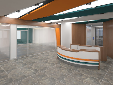 Lobby and Office 3D Model