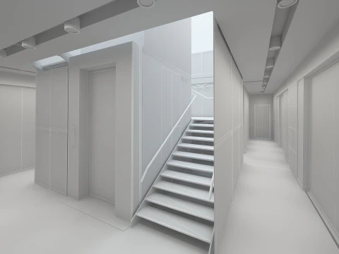 Lobby and Office 3D Model
