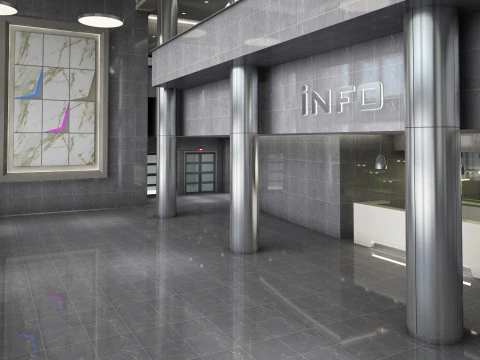 Interior do lobby Modelo 3D