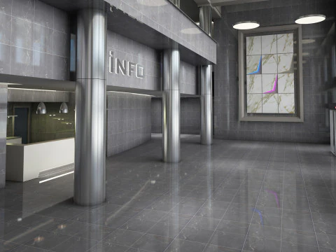 Interior do lobby Modelo 3D