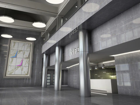 Interior do lobby Modelo 3D