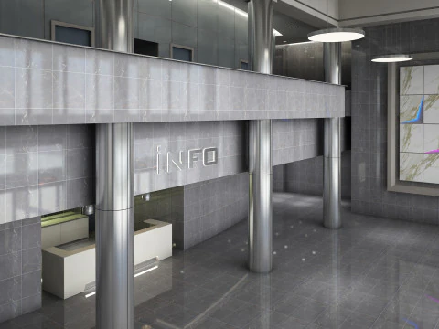 Interior do lobby Modelo 3D