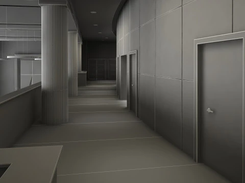 Interior do lobby Modelo 3D